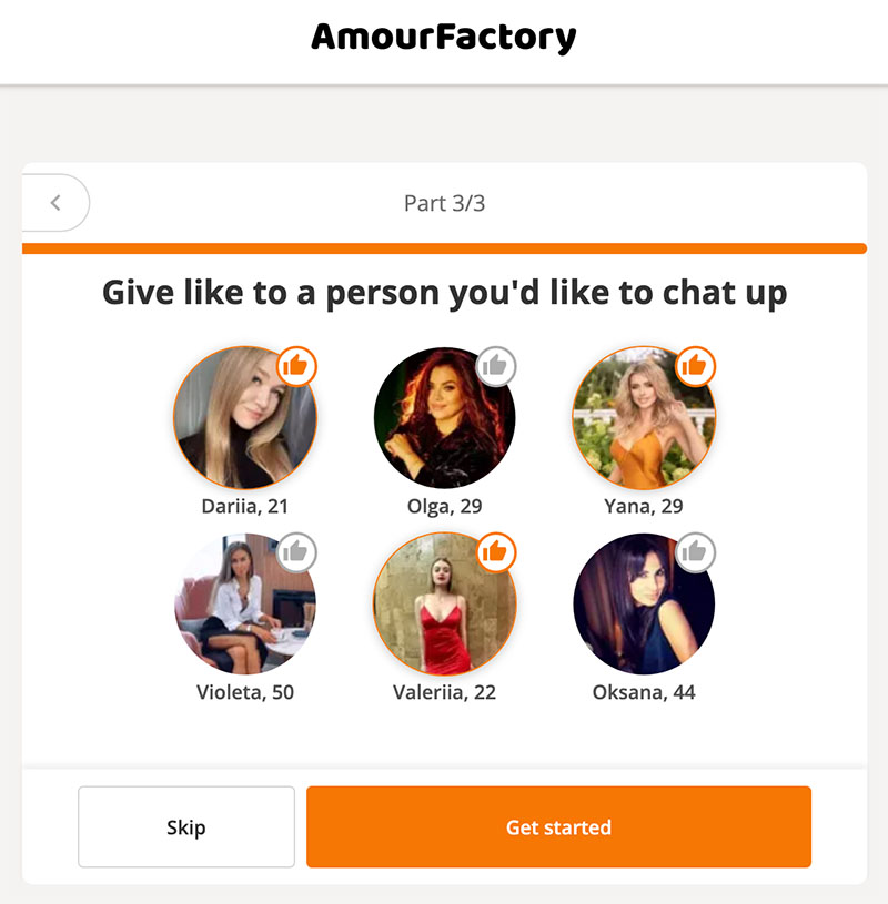amourfactory registration preferences