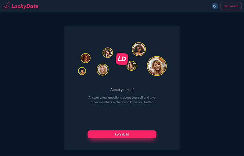 theluckydate questionnaire about yourself